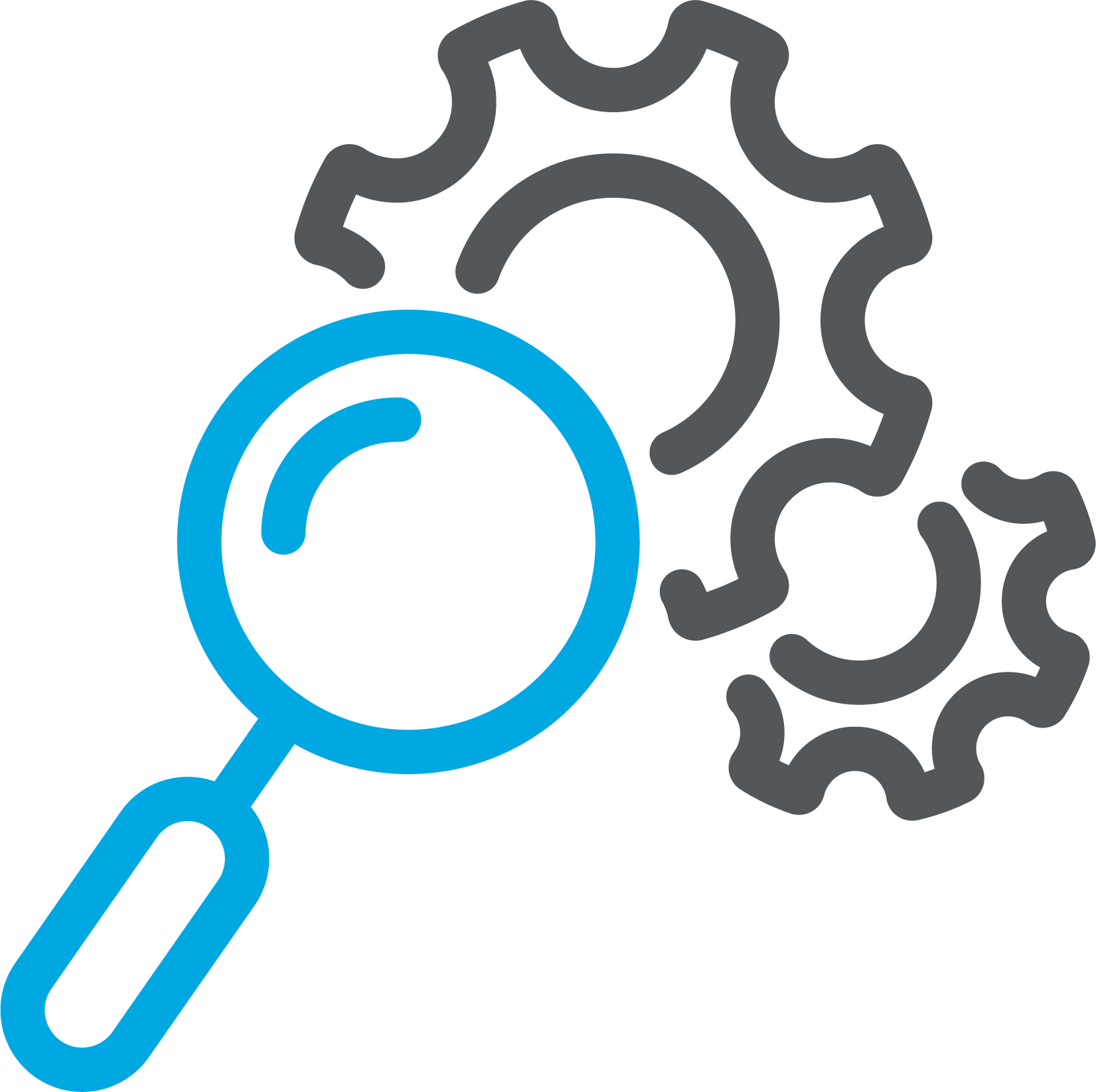 Icon representing search for options