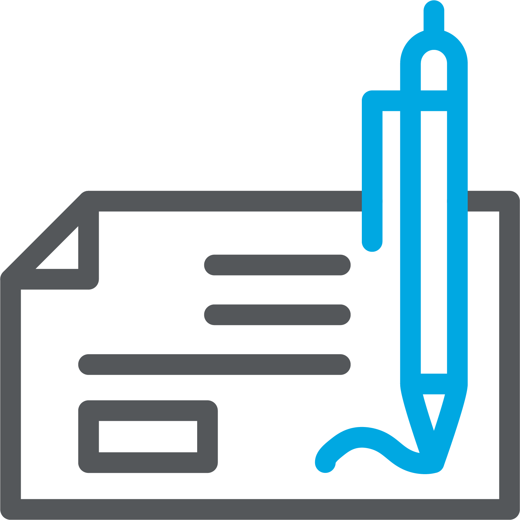 Icon representing signing document