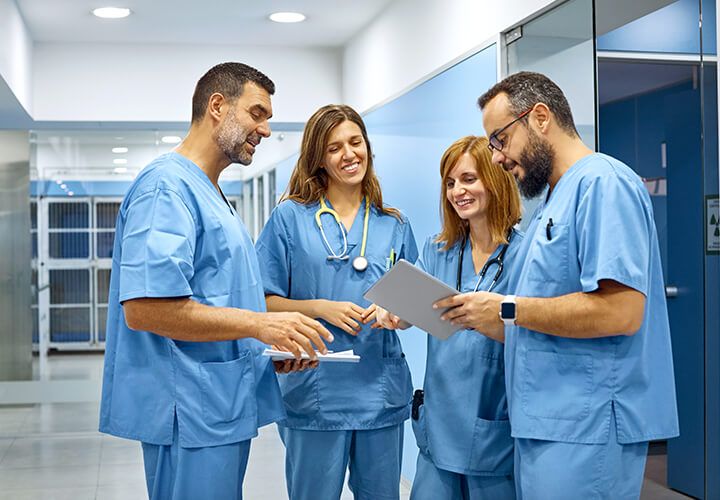 Group of doctors talking