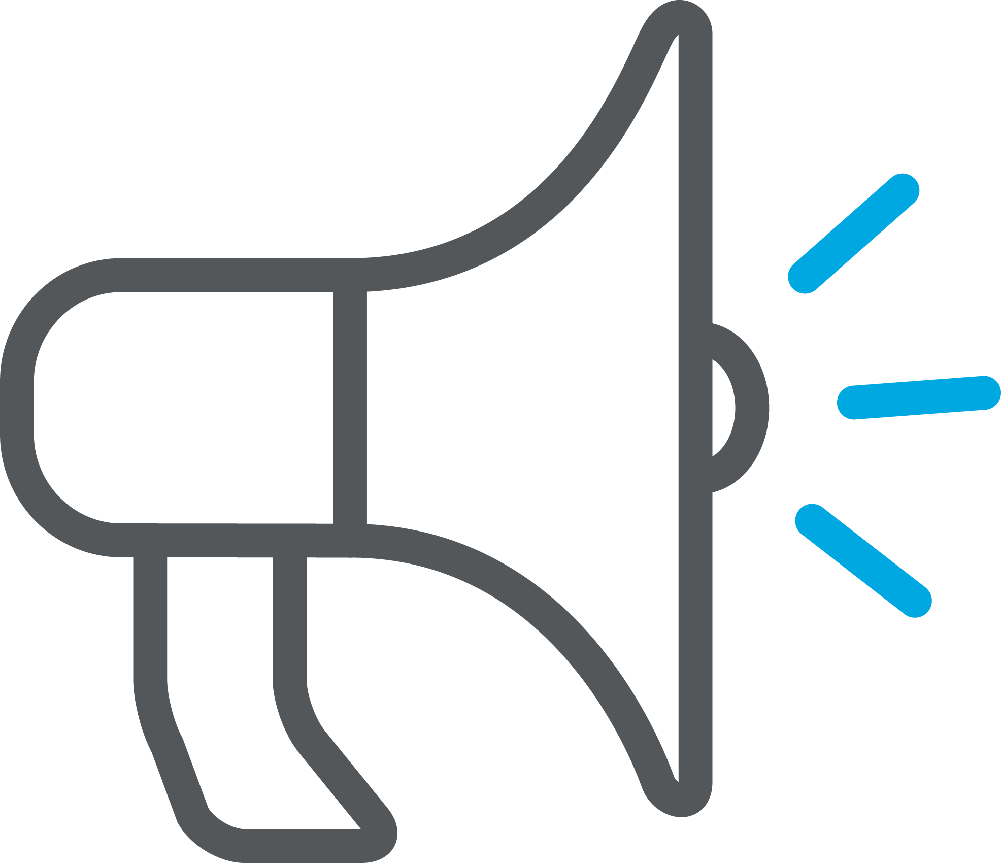 Icon representing speaking out