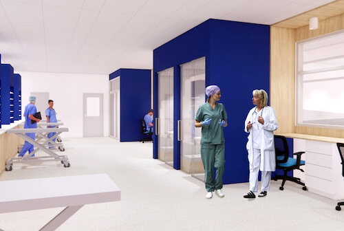 People in clinic room
