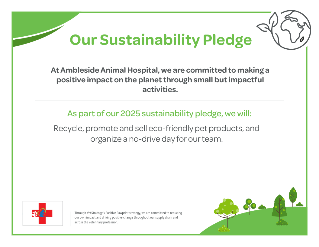 Earth Day Campaign - Certificate - Ambleside Animal Hospital